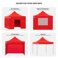 Wallaroo Gazebo 3x3m Pop Up Tent Marquee Red Outdoor