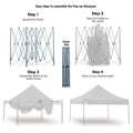 Wallaroo 3x3m Gazebo Tent Marquee Pop Up Outdoor White