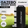 Wallaroo 10L Weight Bags 4pc Gazebo Canopy Anchor Black