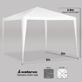 Wallaroo 3x3m Gazebo Tent White Outdoor Party Wedding Event