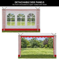 Wallaroo 4x8 Outdoor Event Wedding Marquee Tent Red