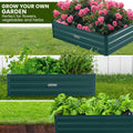 Wallaroo Garden Bed 120x60x30cm Galvanized Steel Green