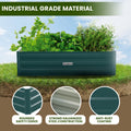 Wallaroo Garden Bed 120x60x30cm Galvanized Steel Green