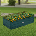Wallaroo Garden Bed 120x60x30cm Galvanized Steel Green