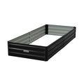 Wallaroo Garden Bed 210x90x30cm Galvanised Steel Black