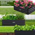 Wallaroo Garden Bed 210x90x30cm Galvanised Steel Black