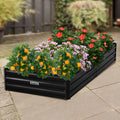 Wallaroo Garden Bed 210x90x30cm Galvanised Steel Black