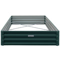 Wallaroo Garden Bed 240x120x30cm Galvanized Steel Green