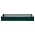 Wallaroo Garden Bed 240x120x30cm Galvanized Steel Green