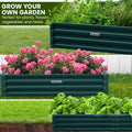 Wallaroo Garden Bed 240x120x30cm Galvanized Steel Green