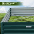 Wallaroo Garden Bed 240x120x30cm Galvanized Steel Green