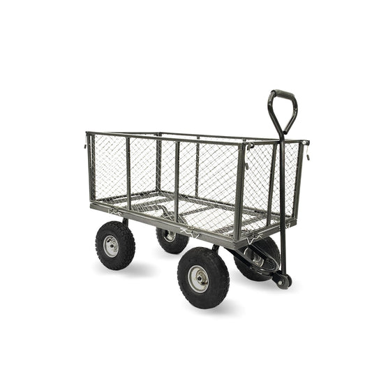 Wallaroo Steel Mesh Garden Trolley Cart Hammer Grey