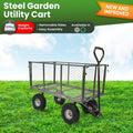 Wallaroo Steel Mesh Garden Trolley Cart Hammer Grey
