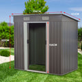 Wallaroo 4ft x 8ft Garden Shed Grey Flat Roof Outdoor Storage