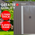 Wallaroo 4ft x 8ft Garden Shed Grey Flat Roof Outdoor Storage