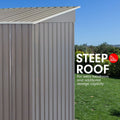 Wallaroo 4ft x 8ft Garden Shed Grey Flat Roof Outdoor Storage