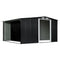 Wallaroo Garden Shed 10x8ft Semi-Closed Storage Black