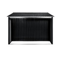 Wallaroo Garden Shed 10x8ft Semi-Closed Storage Black