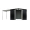 Wallaroo 6x8ft Zinc Steel Garden Shed Open Storage Black
