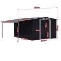 Wallaroo 6x8ft Zinc Steel Garden Shed Open Storage Black