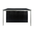 Wallaroo 6x8ft Zinc Steel Garden Shed Open Storage Black