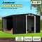 Wallaroo Garden Shed 6x8ft Semi-Close Storage Black