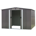 Wallaroo 8ft x 8ft Garden Shed Spire Roof Grey Storage