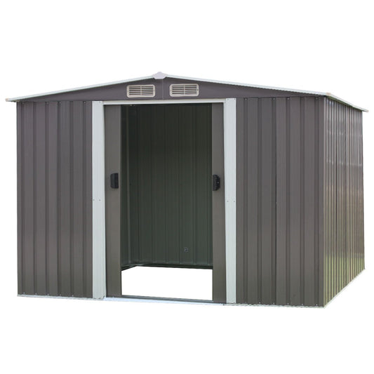 Wallaroo 8ft x 8ft Garden Shed Spire Roof Grey Storage