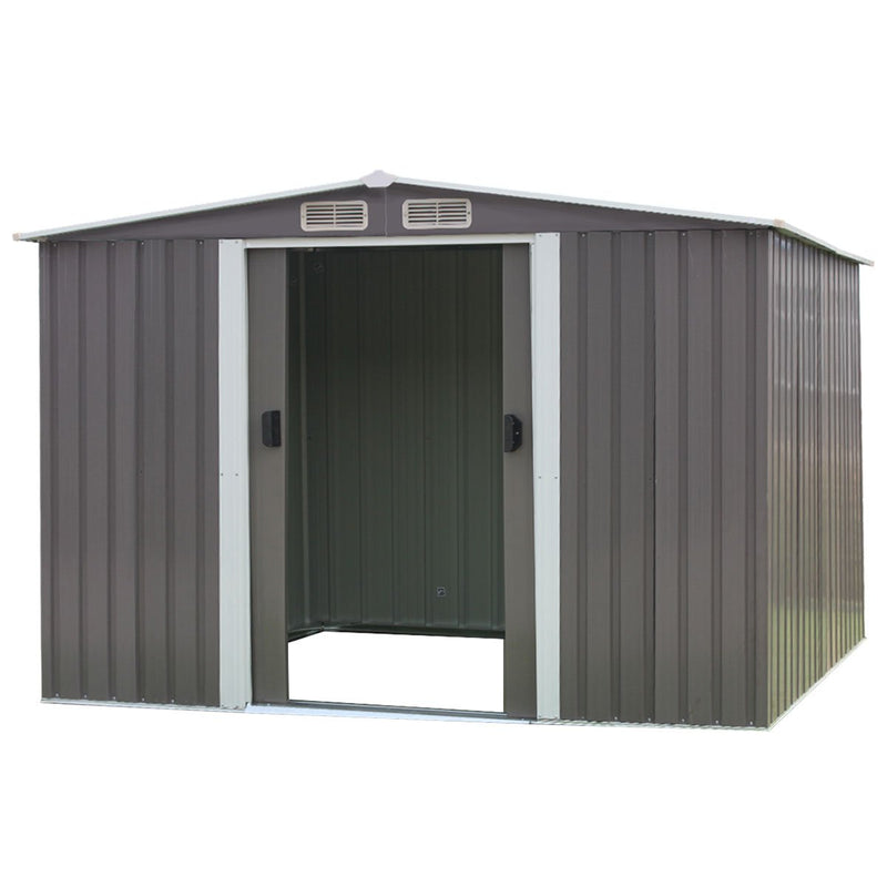 Wallaroo 8ft x 8ft Garden Shed Spire Roof Grey Storage