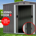 Wallaroo 8ft x 8ft Garden Shed Spire Roof Grey Storage