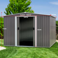 Wallaroo 8ft x 8ft Garden Shed Spire Roof Grey Storage