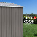 Wallaroo 8ft x 8ft Garden Shed Spire Roof Grey Storage