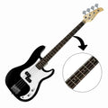 Karrera 39in Electric Bass Guitar 4-String Full Size Black Tuner