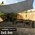 Wallaroo 280gsm Sun Shade Sail 2m x 2.5m Grey