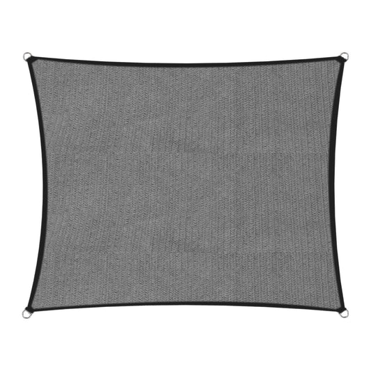 Wallaroo 5m Square Sun Shade Sail 280gsm Grey Outdoor Canopy