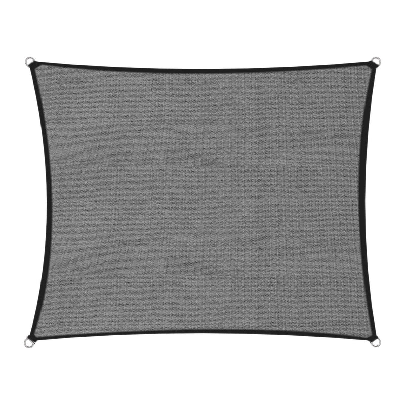 Wallaroo Sun Shade Sail 2x2.5M Grey Rectangle Outdoor Canopy