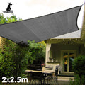 Wallaroo Sun Shade Sail 2x2.5M Grey Rectangle Outdoor Canopy