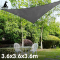 Wallaroo Triangle Shade Sail 3.6x3.6x3.6M Grey