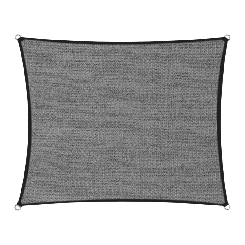 Wallaroo Sun Shade Sail 3x4m Grey Rectangle Outdoor Canopy