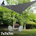 Wallaroo Sun Shade Sail 7x7x7M Triangle Grey Outdoor Canopy