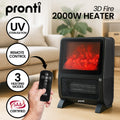 Pronti 2000W 3D Fire PTC Electric Portable Heater