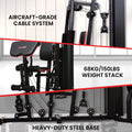 Powertrain JX-89 Multi Station Home Gym 68kg Weight Cable
