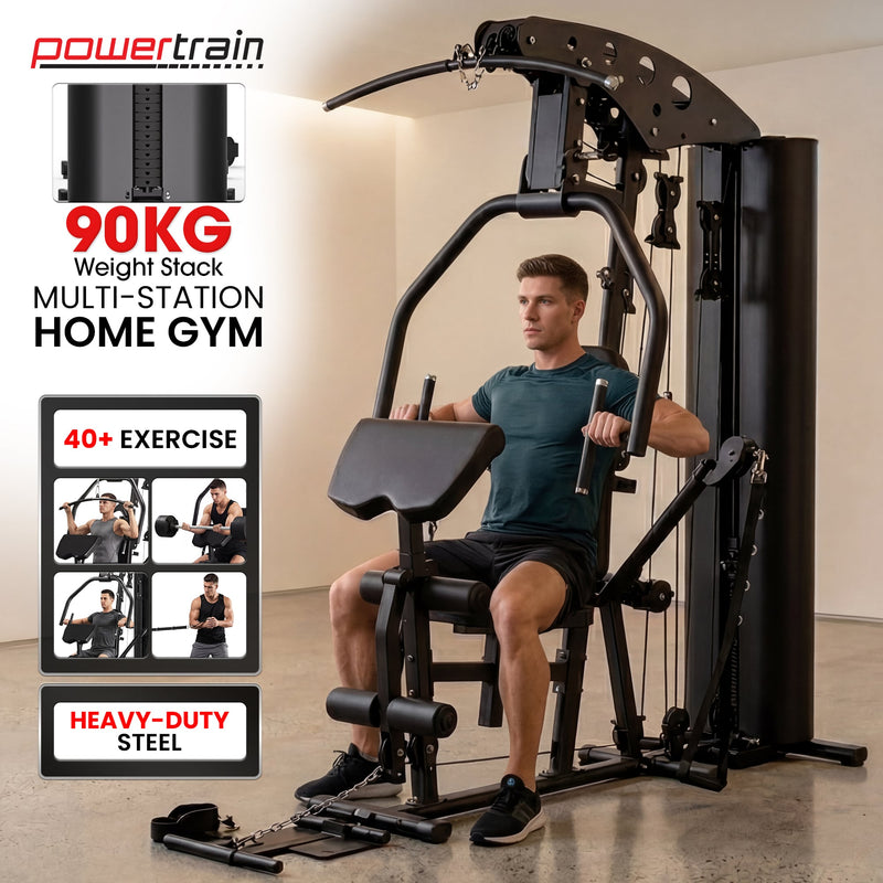 Powertrain Multi Gym 560 Home Gym with 90kg Weight Stack