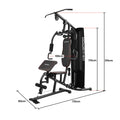 Powertrain Multi Station Home Gym 68kg Weights Preacher Curl Pad