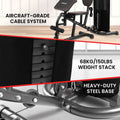 Powertrain Multi Station Home Gym 68kg Weights Preacher Curl Pad