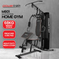 Powertrain Multi Station Home Gym 68kg Weights Preacher Curl Pad