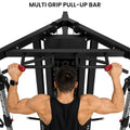 Powertrain Functional Trainer Power Rack Home Gym Cable Crossover Machine with 136kg Dual Weight Stack & Pull Up Bar