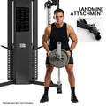 Powertrain Functional Trainer Power Rack Home Gym Cable Crossover Machine with 136kg Dual Weight Stack & Pull Up Bar