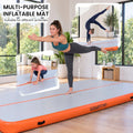 Powertrain Airtrack 20cm Thick 3m x 1m Inflatable Gymnastics Tumbling Mat Air Track - Orange