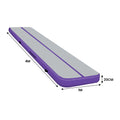 Powertrain Airtrack 20cm 4m x 1m Gymnastics Tumbling Mat Purple